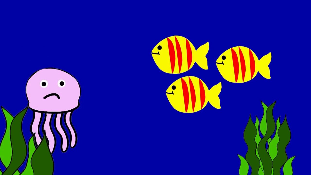 Kleuren Leren en dieren leren peuters Kinderfilmpje tellen De Kwal en de Visjes