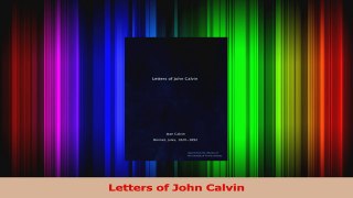 Read  Letters of John Calvin Ebook Free