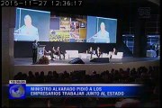 Ministro Alvarado pidió a los empresarios trabajar junto al estado