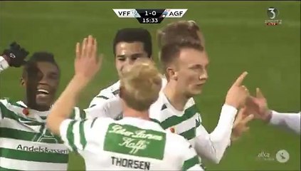 1-0 Jeppe Curth Goal Denmark  Superligaen - 27.11.2015, Viborg FF 1-0 AGF Aarhus