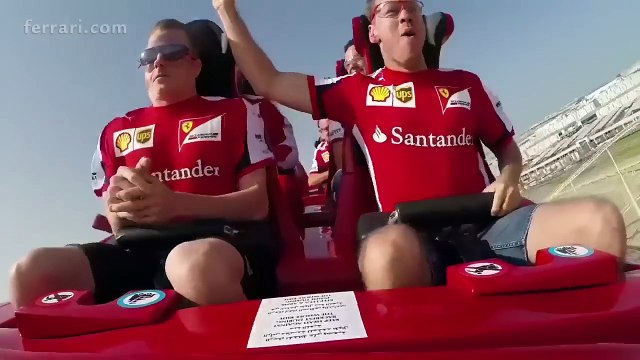 Vettel et Räikkönen dans le grand huit le plus rapide du monde à Abu Dhabi