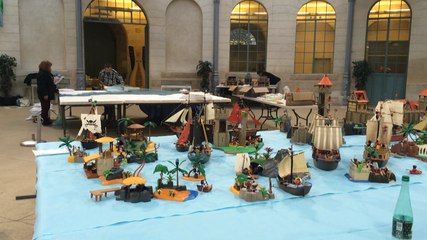 Préparatifs expo-vente Playmobil