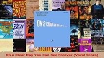 Read  On a Clear Day You Can See Forever Vocal Score PDF online