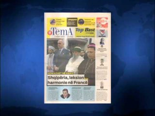 SHTYPI I DITES ME TITUJT KRYESORE TE FAQEVE TE PARA TE GAZETAVE SHQIPTARE E HENE 12 JANAR 2015