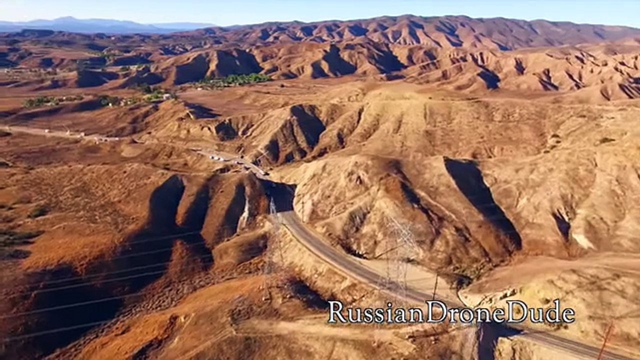 Moving Road, landslides buckles, lifting highway 15 feet in the AIR. Aerial video Vasquez Canyon - YouTube