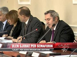 Ulen gjobat për semaforin - News, Lajme - Vizion Plus