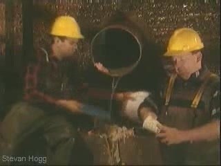 Sewage Workers Wash Dishes