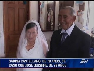 Boda de adultos mayores en Sigchos