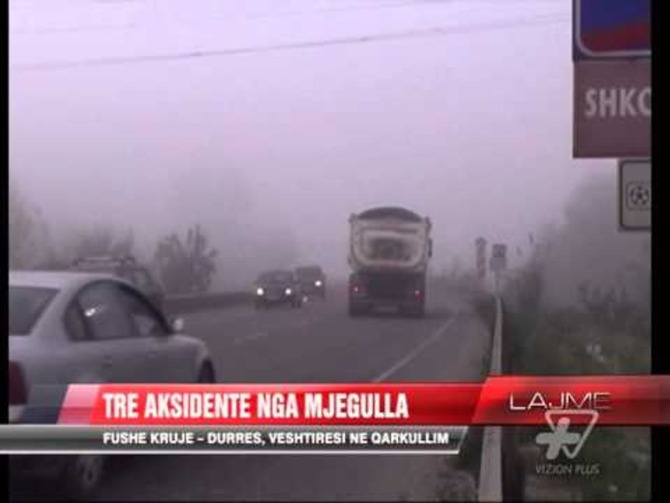 Tre aksidente nga mjegulla - News, Lajme - Vizion Plus