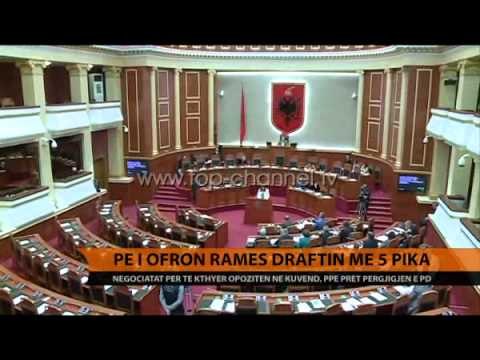 PE i ofron Ramës draftin me 5 pika - Top Channel Albania - News - Lajme