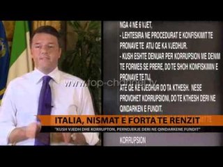 下载视频: Itali, nismat e forta të Renzit - Top Channel Albania - News - Lajme