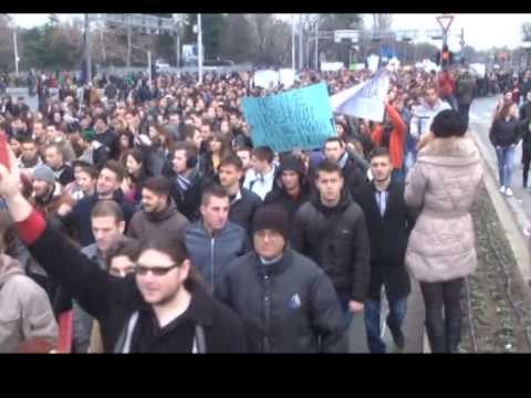 MAQEDONI,STUDENTET NE SHKUP PROTESTE,TUBIMI KUNDER REFORMES NE ARSIMIN E LARTE LAJM