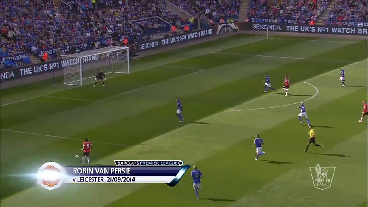 TOP 3 GOALS A Beckham free-kick, a Van Persie header and THAT chip from Di Maria - here are a hat-trick of Manchester Un