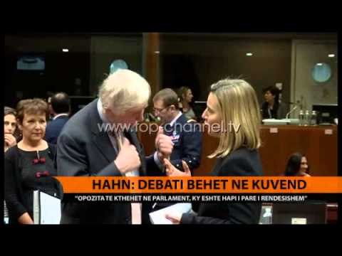 Hahn: Debati bëhet në Kuvend - Top Channel Albania - News - Lajme