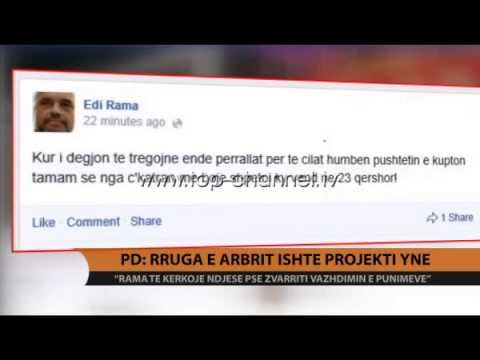 Rruga e Arbërit, polemika Rama-Basha - Top Channel Albania - News - Lajme