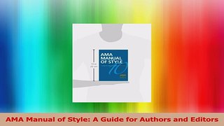 AMA Manual of Style A Guide for Authors and Editors Download