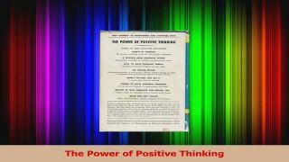 Read  The Power of Positive Thinking Ebook Free