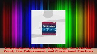 Download  Introduction to Forensic Psychology Third Edition Court Law Enforcement and Correctional PDF Online