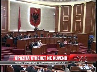 Opozita kthehet në Kuvend - News, Lajme - Vizion Plus