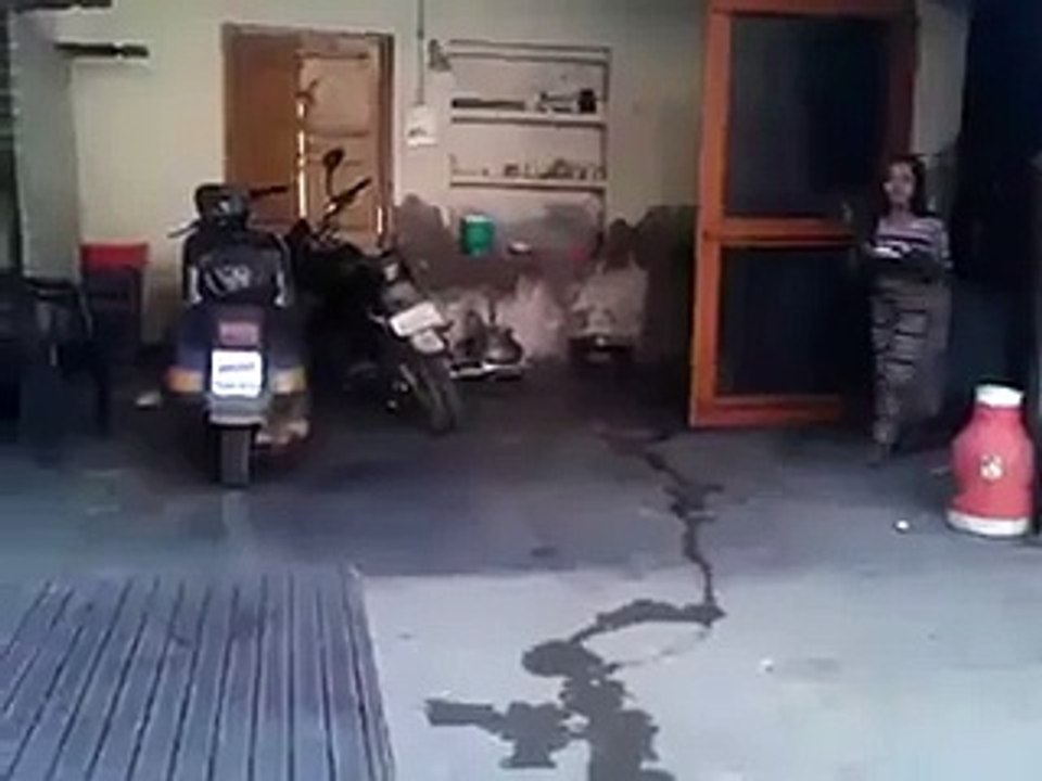 Boy fell down from chair