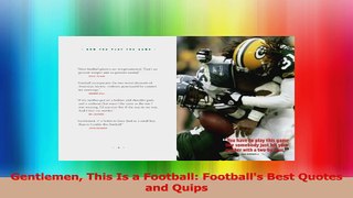 Gentlemen This Is a Football Footballs Best Quotes and Quips PDF