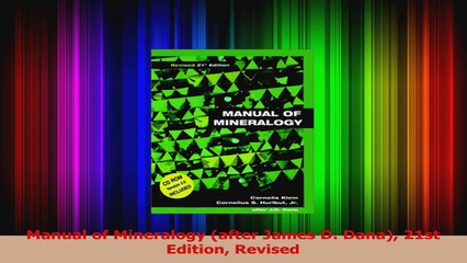 Download  Manual of Mineralogy after James D Dana 21st Edition Revised PDF Online