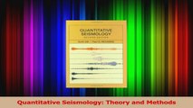 Download  Quantitative Seismology Theory and Methods PDF Online