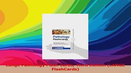 Lange Pathology Flash Cards Third Edition LANGE FlashCards Download