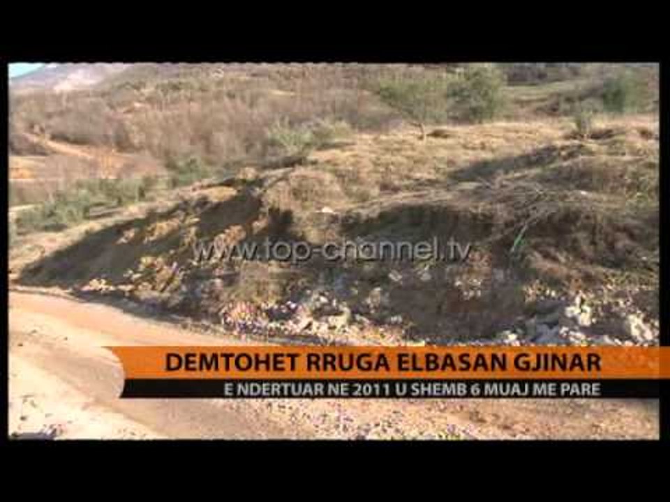 Dëmtohet rruga Elbasan-Gjinar - Top Channel Albania - News - Lajme
