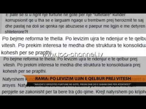 Rama: Po lëvizim ujin e qelbur prej vitesh - Top Channel Albania - News - Lajme