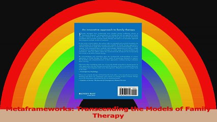 Read  Metaframeworks Transcending the Models of Family Therapy Ebook Free