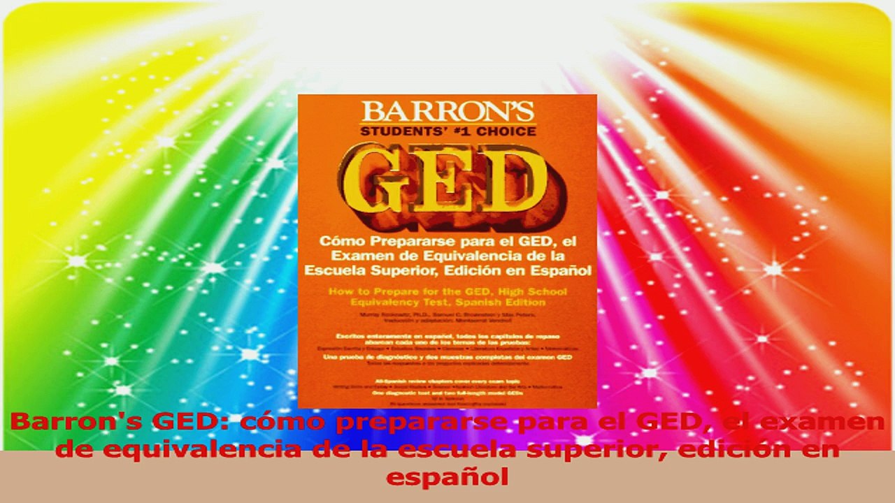 Barrons GED cómo prepararse para el GED el examen de equivalencia de la escuela superior Read Online