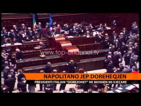 Napolitano jep dorëheqjen - Top Channel Albania - News - Lajme