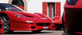 Ferrari F40 F50 Enzo und LaFerrari auf dem Fiorano Race Track