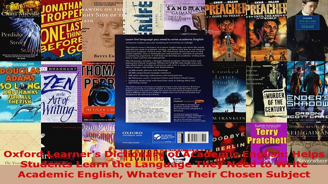 Download  Oxford Learners Dictionary of Academic English Helps Students Learn the Language They Ebook Free