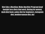 Diet Like a Machine: Make Any Diet-Program Easy! (weight loss diets that work dieting for women