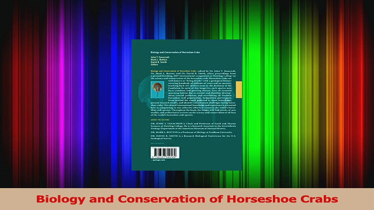 Read  Biology and Conservation of Horseshoe Crabs Ebook Online