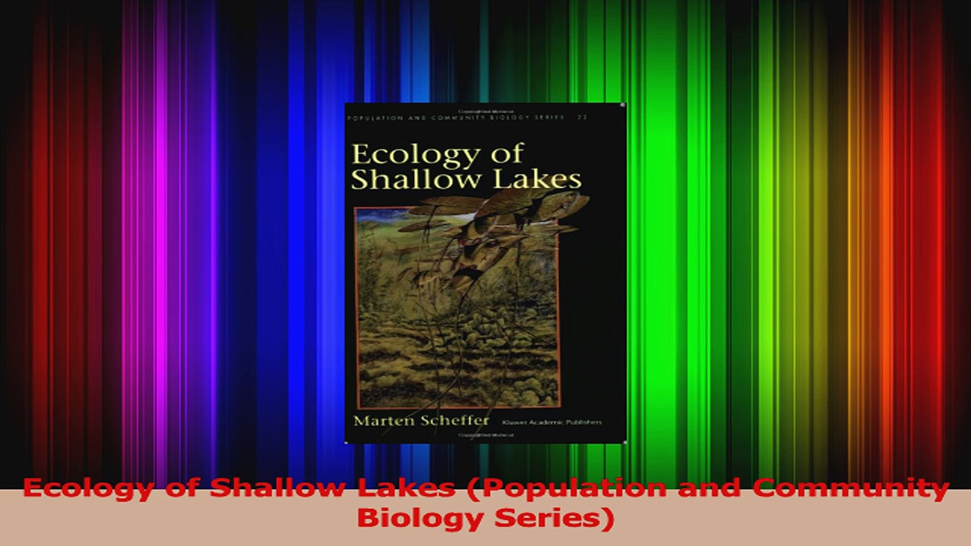 Read Ecology of Shallow Lakes Population and Community Biology ...