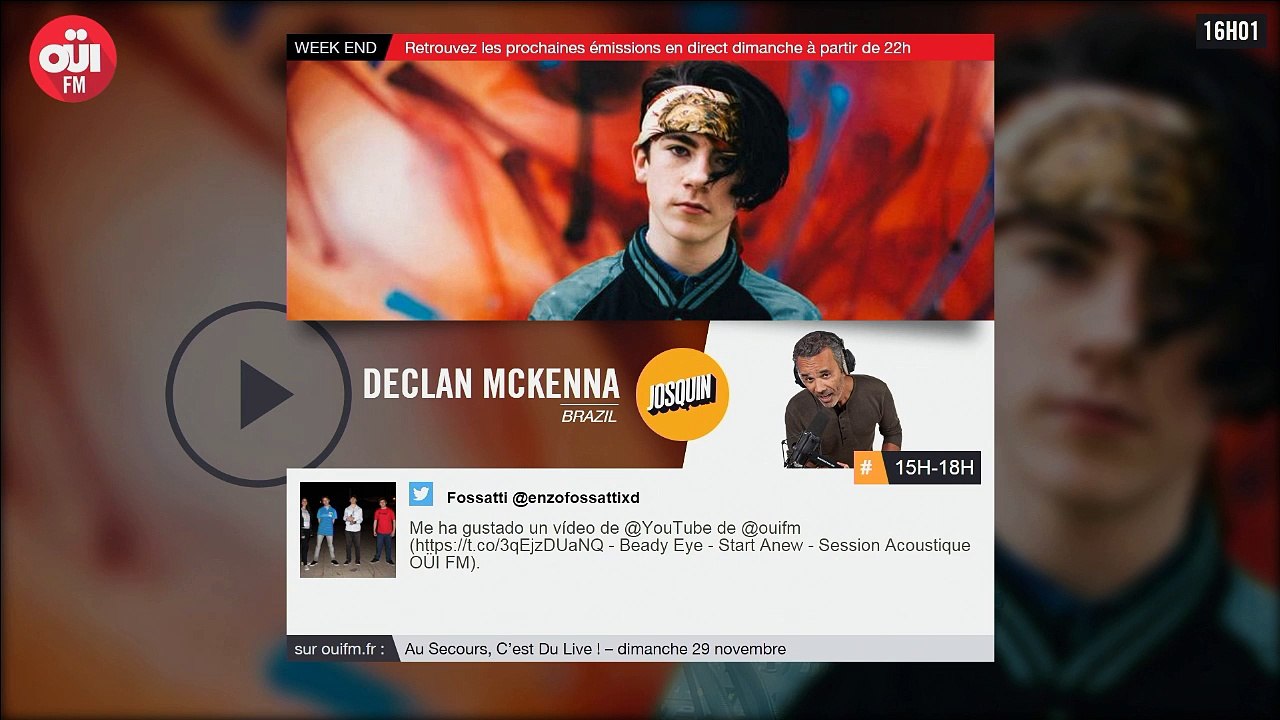 OUI FM en direct vidéo /// La radio s'écoute aussi avec les yeux (AUTO-RECORD) (2015-11-28 12:01:09 - 2015-11-28 22:05:47)