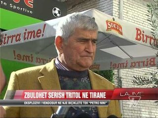 Zbulohet serish tritol në Tiranë - News, Lajme - Vizion Plus