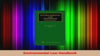 Environmental Law Handbook Read Online