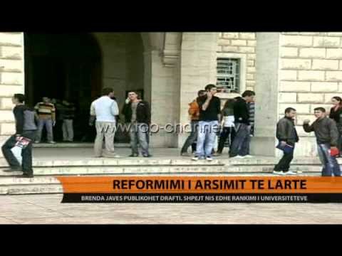 Reformimi i arsimit të lartë, brenda javës publikohet drafti - Top Channel Albania - News - Lajme