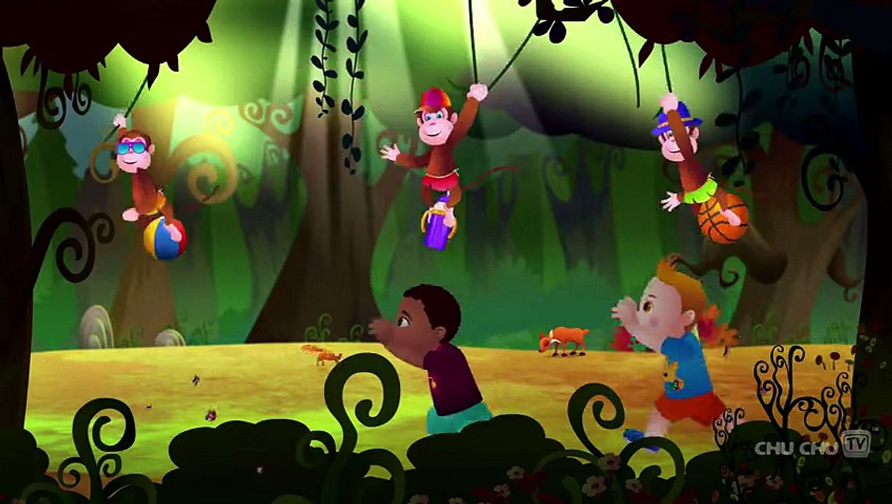Five Little Monkeys Jumping On The Bed - Nursery Rhymes Karaoke Songs