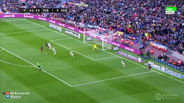 Luis Suarez Fantastic Goal Barcelona vs Real Sociedad 2-0 (La Liga) 2015