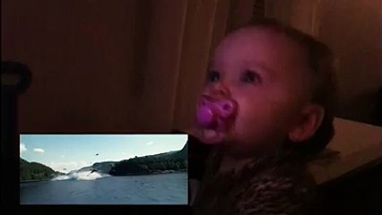 Baby watching Star Wars trailer