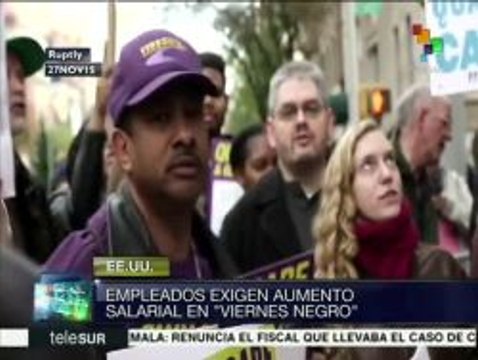 EE.UU.: trabajadores de Wal Mart exigen aumento salarial
