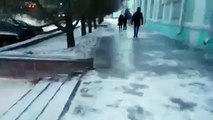Only in Russia - ice skating on the streets
