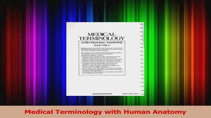 Medical Terminology and Human Anatomy PDF Resource