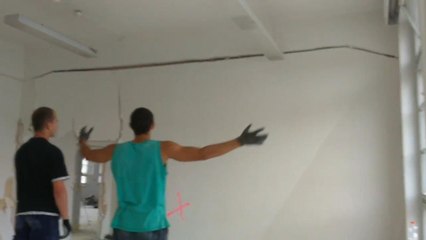 Amazing Demolition Of A Wall