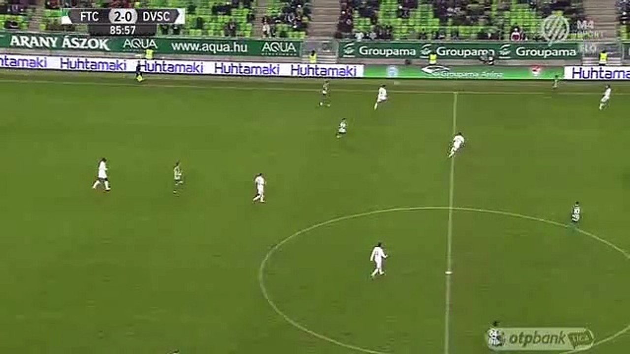 3-0 András Radó Amazing Goal - Ferencváros v. Debrecen 28.11.2015 HD